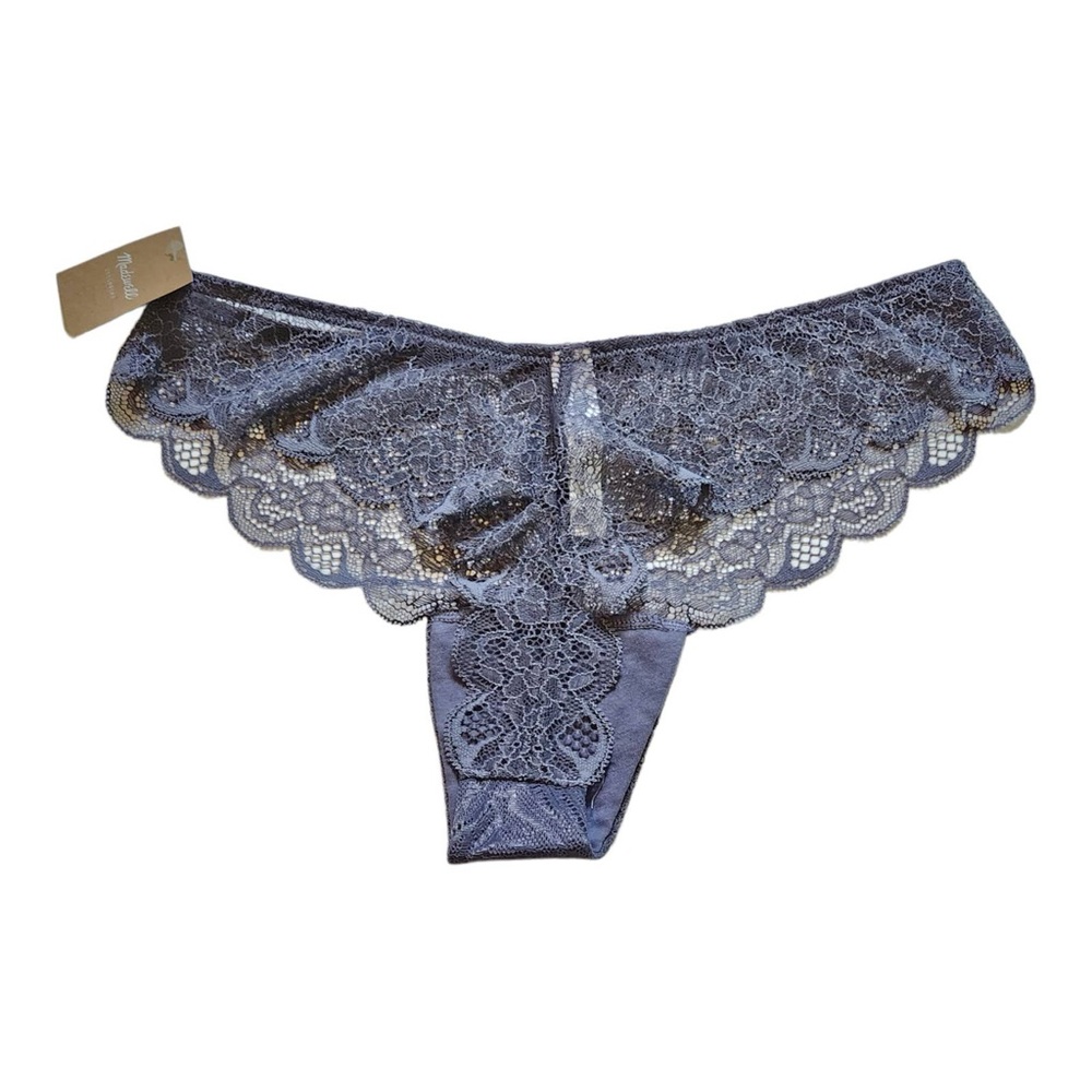 3 PC Madewell Intimates Blue Lace Tanga Medium